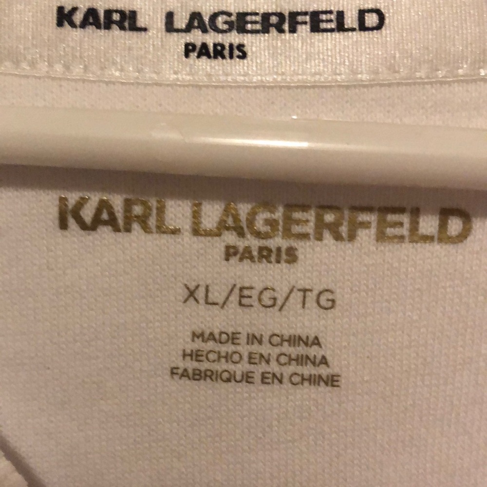 Karl Lagerfeld Sweatshirt Paris Logo White Size Xl